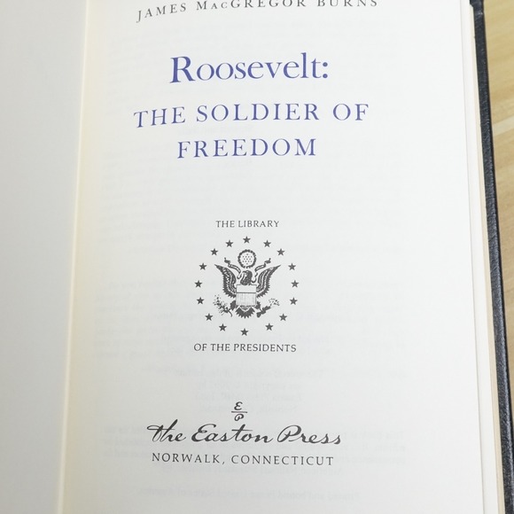 EASTON PRESS ROOSEVELT Volume 1 & 2 by James MacGregor Burns Leather Bound Set - Picture 13 of 16